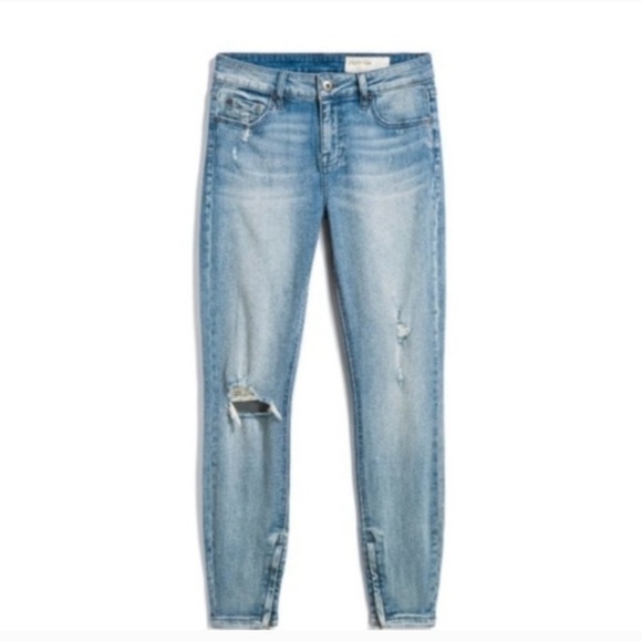 Revolve Pistola Tory Ankle Zip Distressed Skinny Jean - Picture 1 of 11